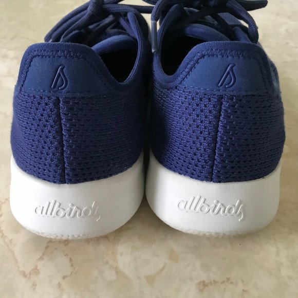 Allbirds Tree Runner Sz 9 Eco Friendly Wool Shoes Navy Blue and White - Picture 3 of 11